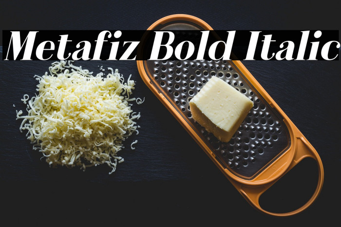Metafiz Bold Italic Example 1