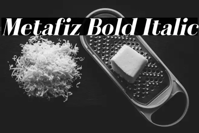 Metafiz Bold Italic Example 1