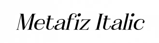 Metafiz Italic  フリーフォントのダウンロード
