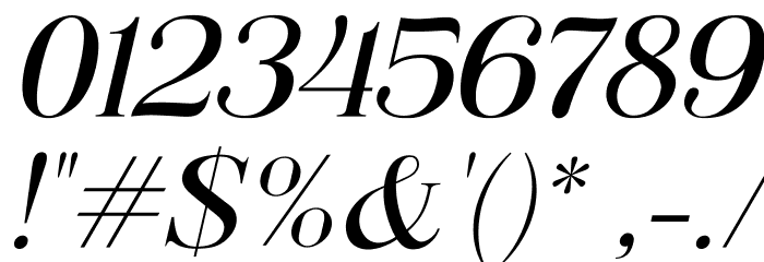 Metafiz Italic Font OTHER CHARS