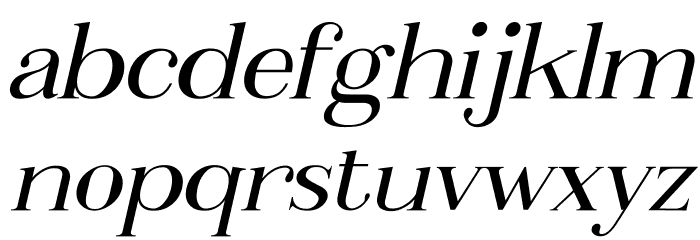 Metafiz Italic Font LOWERCASE