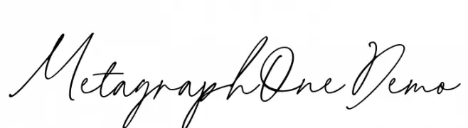 MetagraphOneDemo  Frei Schriftart Herunterladen