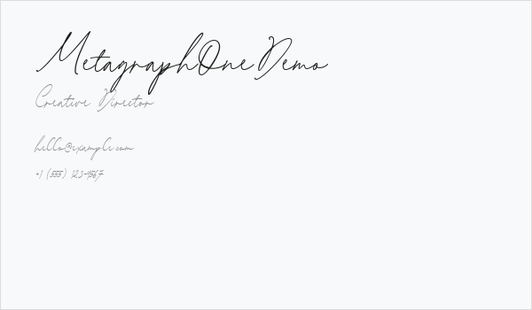 MetagraphOneDemo Business Card
