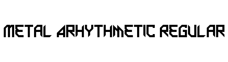 Metal Arhythmetic Regular  नि: शुल्क फ़ॉन्ट्स डाउनलोड