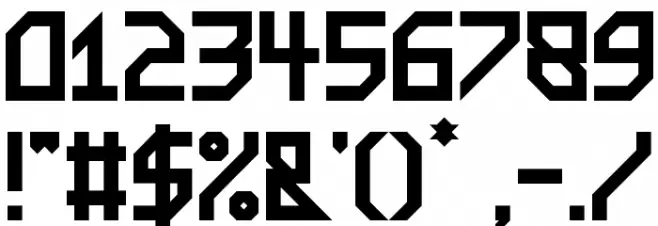 Metal Arhythmetic Regular Font OTHER CHARS