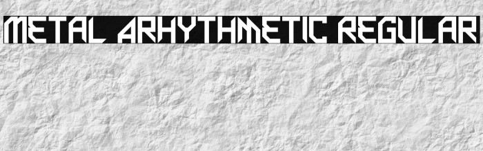 Metal Arhythmetic Regular Font examples