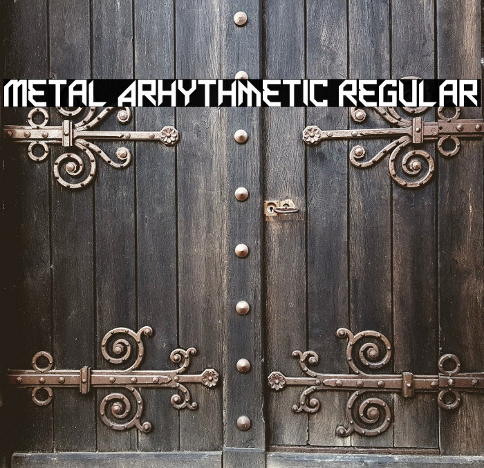 Metal Arhythmetic Regular Font examples