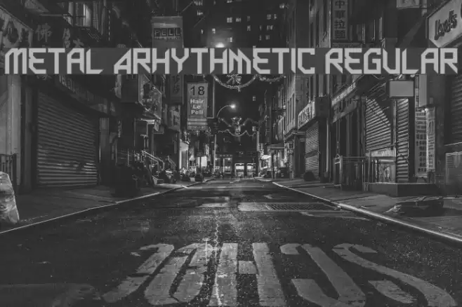 Metal Arhythmetic Regular Font examples