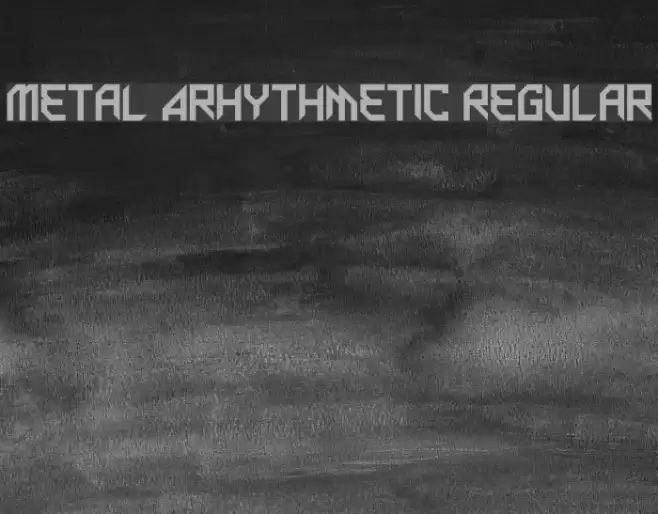 Metal Arhythmetic Regular Font examples