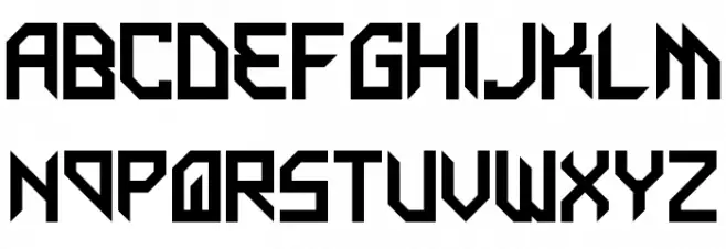 Metal Arhythmetic Regular خط أحرف صغيرة