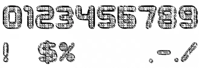 Metal Curvy Font OTHER CHARS