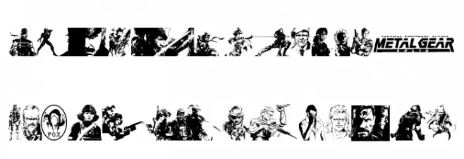 Metal Gear Solid The Phantom Font Schriftart Groß