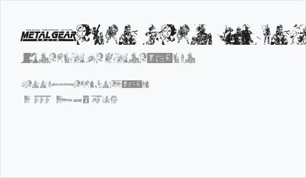 Metal Gear Solid The Phantom Font Business Card