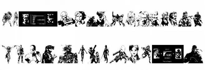 Metal Gear Solid The Phantom Font Schriftart Kleinbuchstaben
