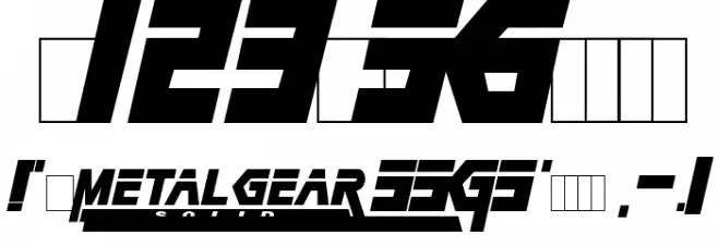 Metal Gear Font OTHER CHARS