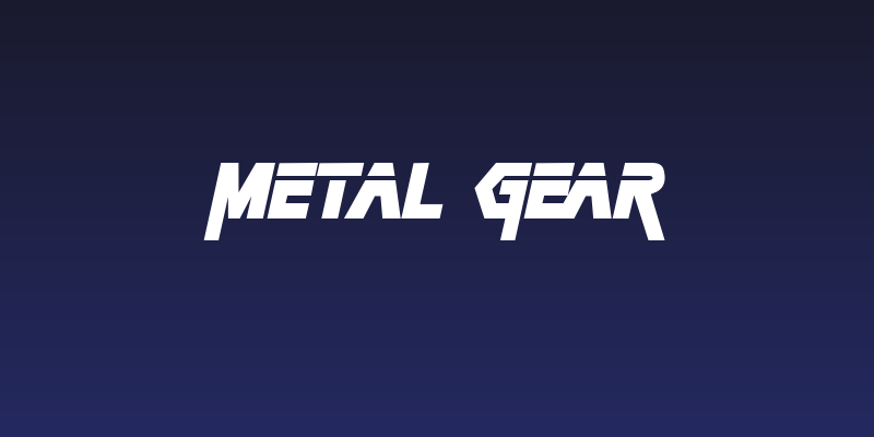 Metal Gear Social Header
