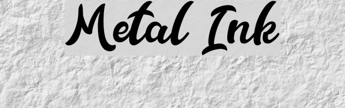 Metal Ink Font examples