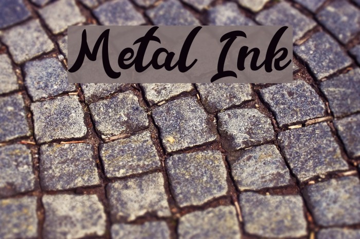 Metal Ink Font examples