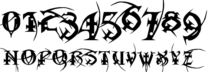 Metal Macabre Font OTHER CHARS