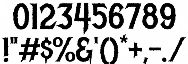 Metal Mania Font OTHER CHARS