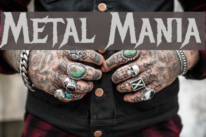 Metal Mania Font examples