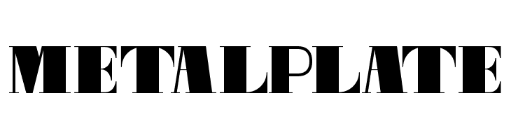Metal Plate  font caratteri gratis