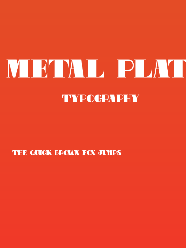 Metal Plate Poster