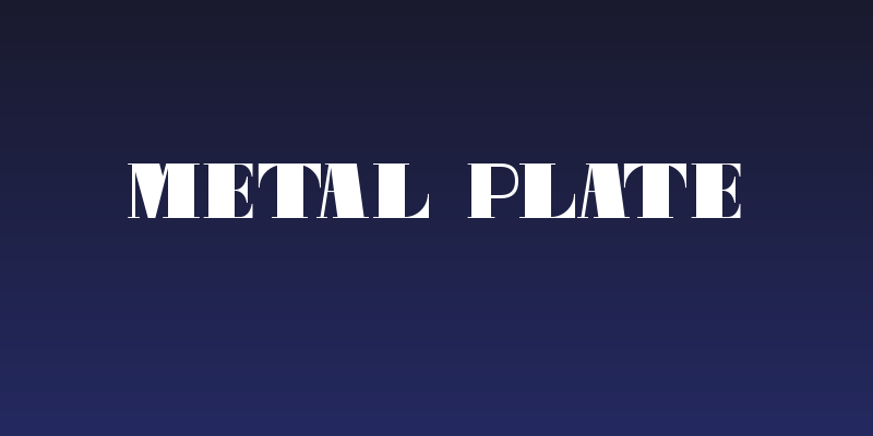 Metal Plate Social Header