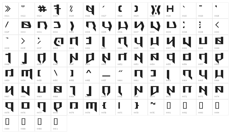 Metal Rebel Character Map