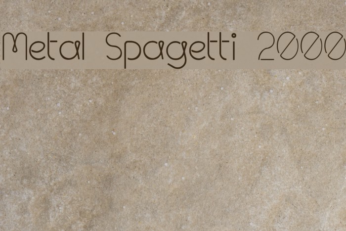 Metal Spagetti 2000 Font examples