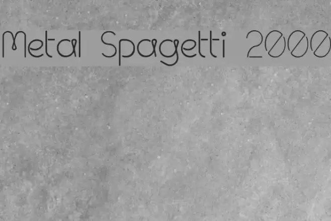 Metal Spagetti 2000 Font examples