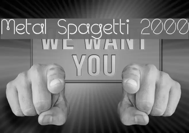 Metal Spagetti 2000 Font examples