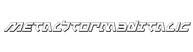 Metal Storm 3D Italic  لخطوط تنزيل