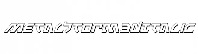 Metal Storm 3D Italic  Fuentes Gratis Descargar