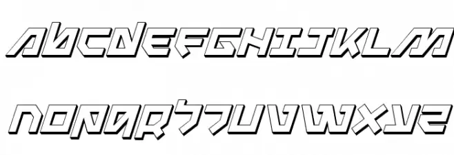 Metal Storm 3D Italic फ़ॉन्ट अपरकेस