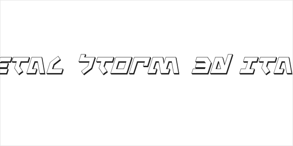 Metal Storm 3D Italic Logo