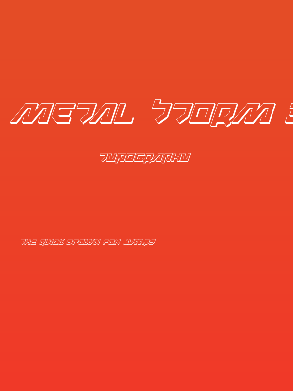 Metal Storm 3D Italic Poster