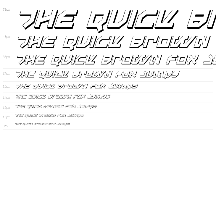 Metal Storm 3D Italic Waterfall