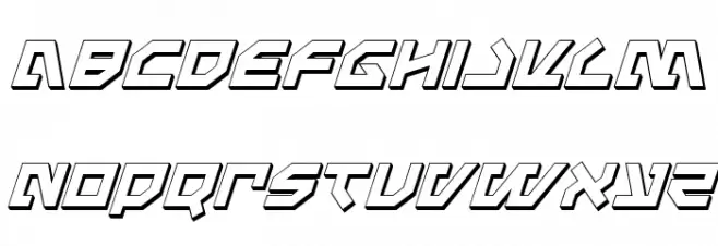 Metal Storm 3D Italic خط أحرف صغيرة