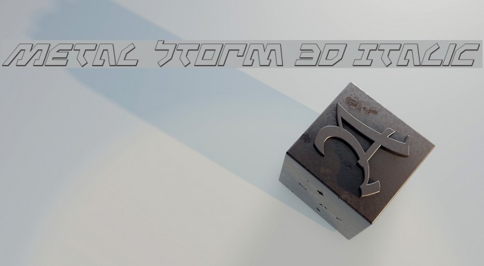 Metal Storm 3D Italic Font examples