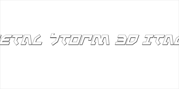 Metal Storm 3D Italic Logo