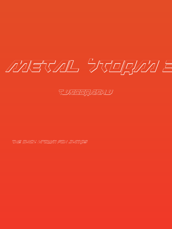 Metal Storm 3D Italic Poster