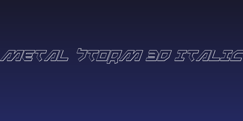 Metal Storm 3D Italic Social Header