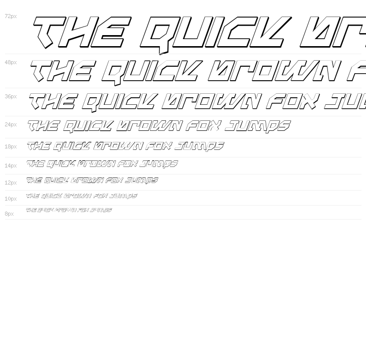 Metal Storm 3D Italic Waterfall