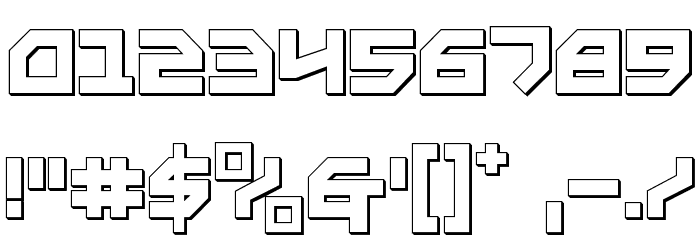 Metal Storm 3D Font OTHER CHARS