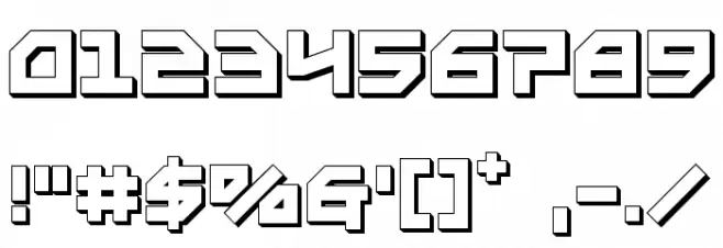 Metal Storm 3D Font OTHER CHARS