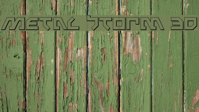 Metal Storm 3D Font examples