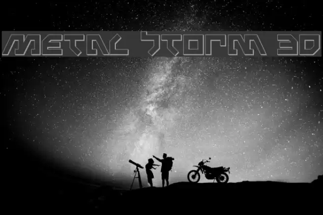 Metal Storm 3D Font examples