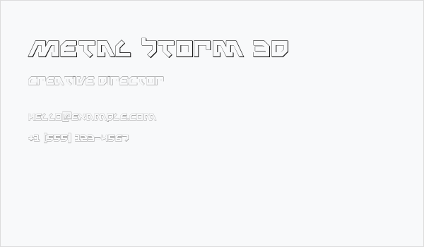 Metal Storm 3D Business Card