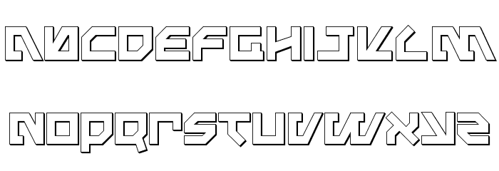 Metal Storm 3D Font LOWERCASE